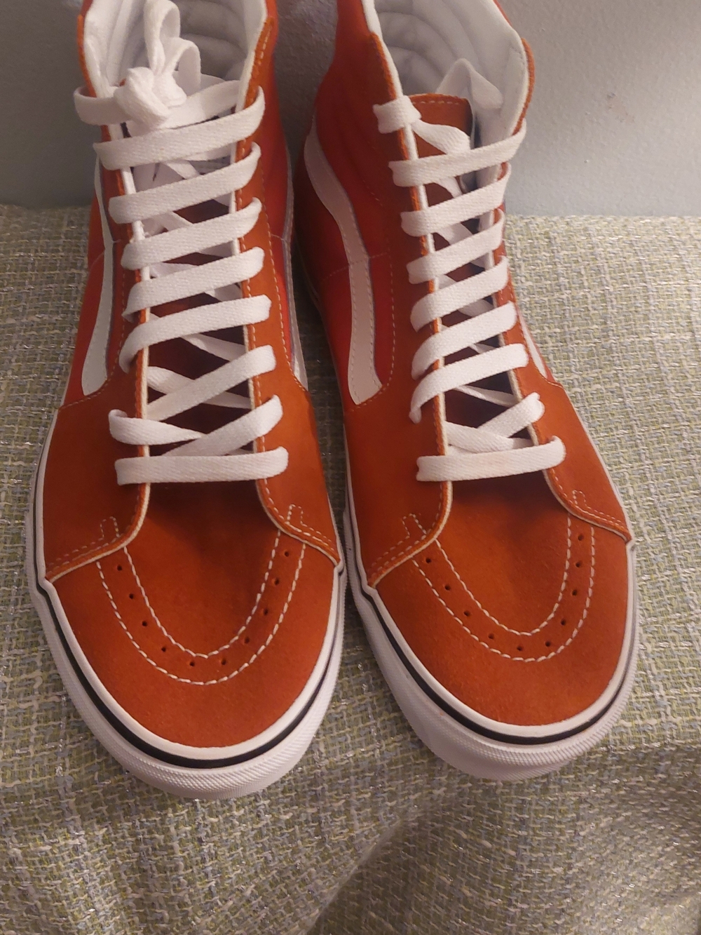 Vans High-Top Suede Skate Sneakers - Orange